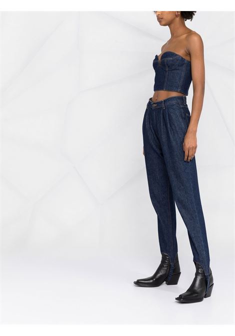 Blue denim cropped top - MAGDA BUTRYM  women MAGDA BUTRYM | 104722NVY